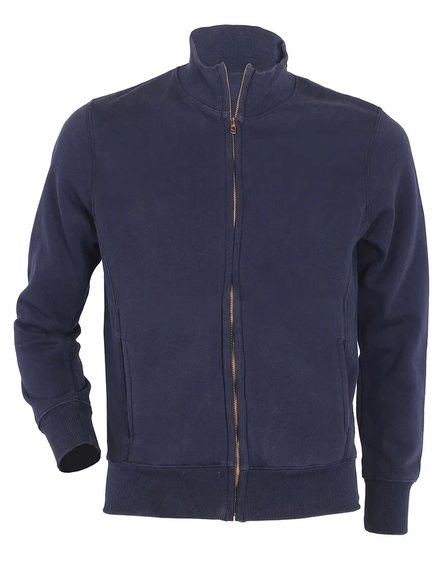 Ζακέτα φούτερ με rib γιακά 330gr COLORS