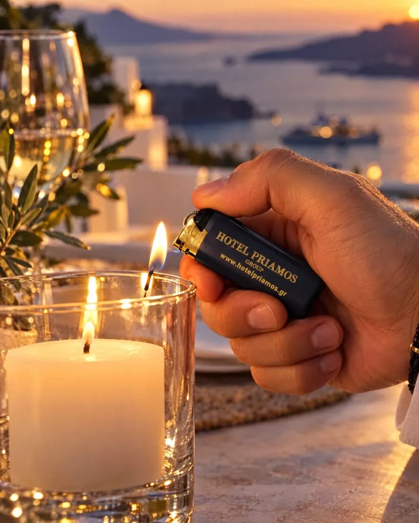 Αναπτήρες με logo – Hotel Priamos