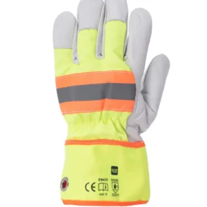 Γάντια δερματοπάνινα FLUOR HI-VIS