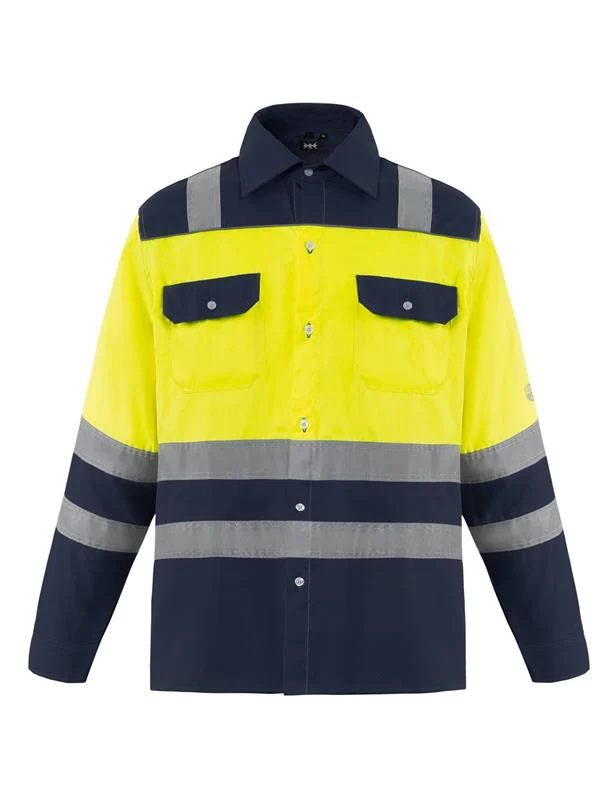 Πουκάμισο APOLLO HI-VIS BOTTLE GREEN/FLUOR YELLOW