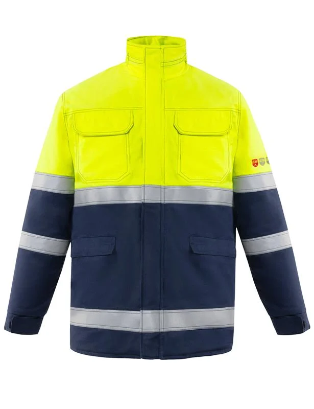 Τζάκετ Parka PYRO-V ROYAL BLUE/FLUOR YELLOW
